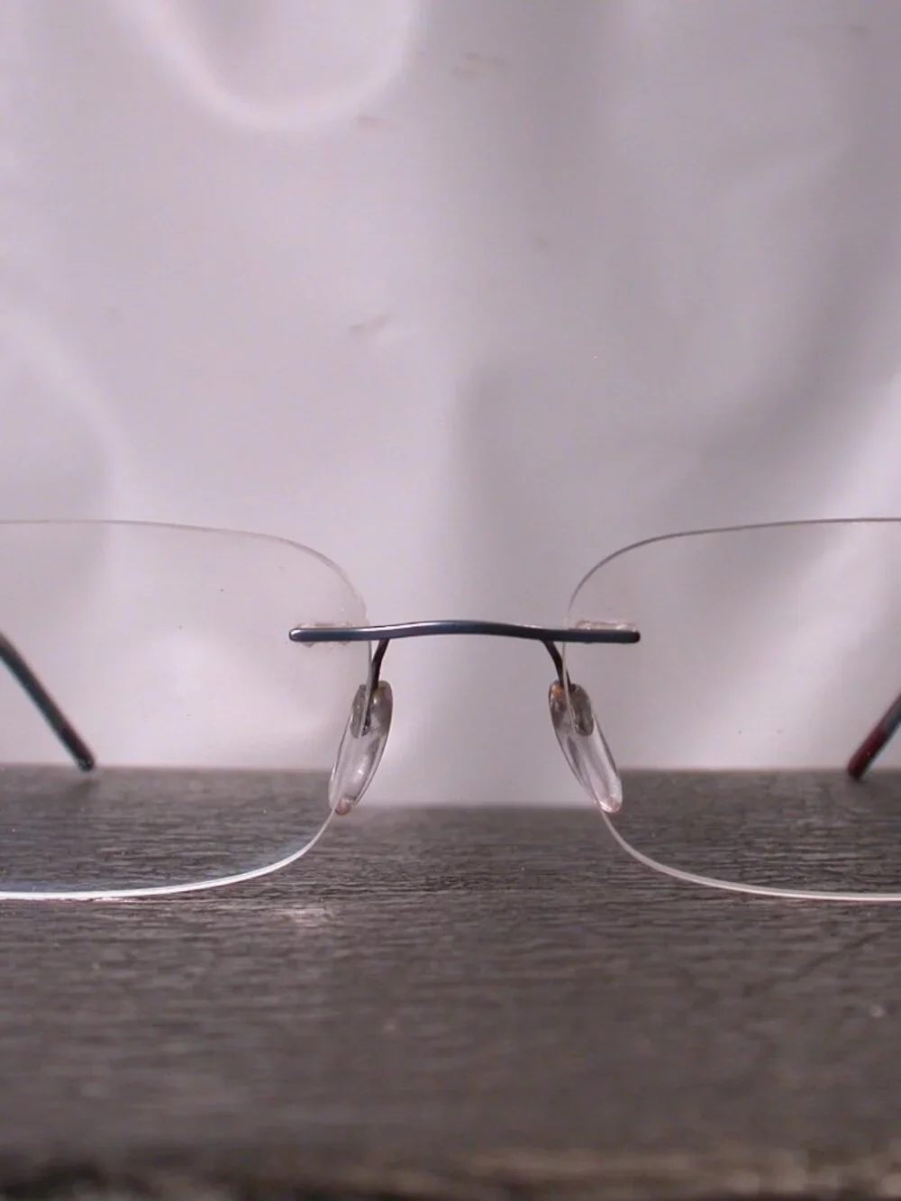 Silhouette Titan Frameless Blue Wire Purple Light Eyeglasses Made in Austria